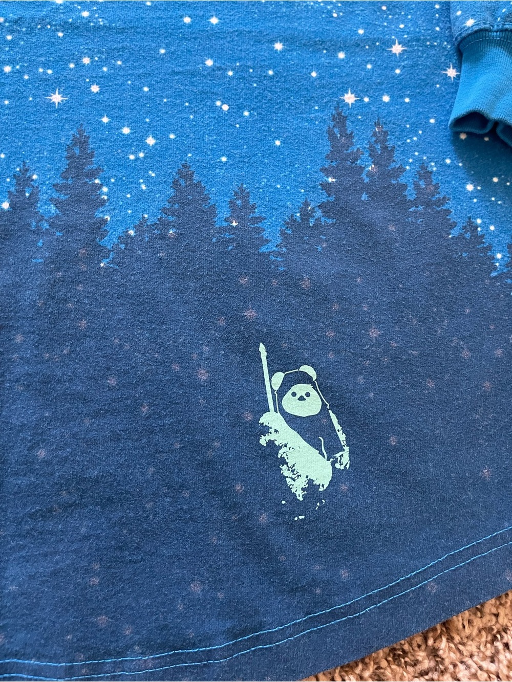 Star Wars Endor Spirit Jersey Disney Parks Blue Ewok Return of the Jedi Small - Picture 8 of 12